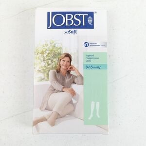 Jobst SoSoft Support Compression Socks Size XL Black Ribbed Knee High